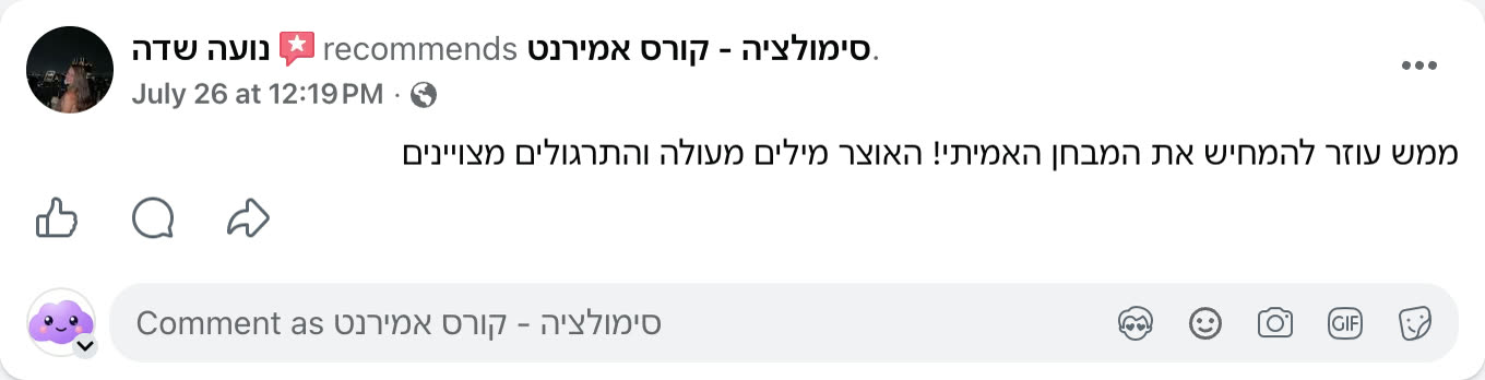 צי לום מסך ביקורת פייסבוק